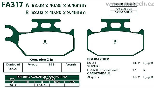 Brzdové destičky EBC - FA317R - Kliknutím na obrázek zavřete