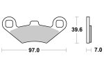 Brzdové destičky přední SBS - 716ATS