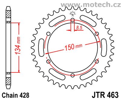 Rozeta JTR463-48 pro: KAWASAKI KMX 125 - Kliknutím na obrázek zavřete