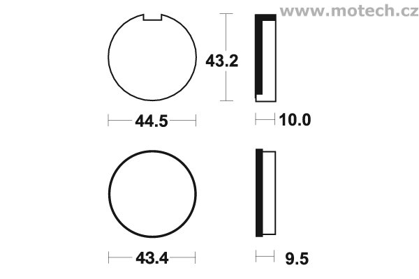 Brzdové destičky přední Bendix - MA 16 - Kliknutím na obrázek zavřete