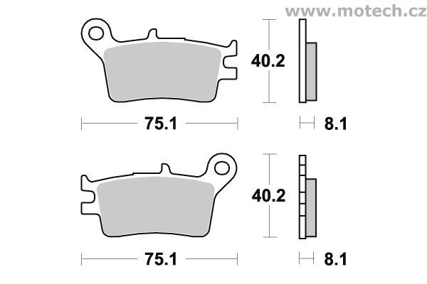 Brzdové destičky zadní SBS - 629SI - Kliknutím na obrázek zavřete
