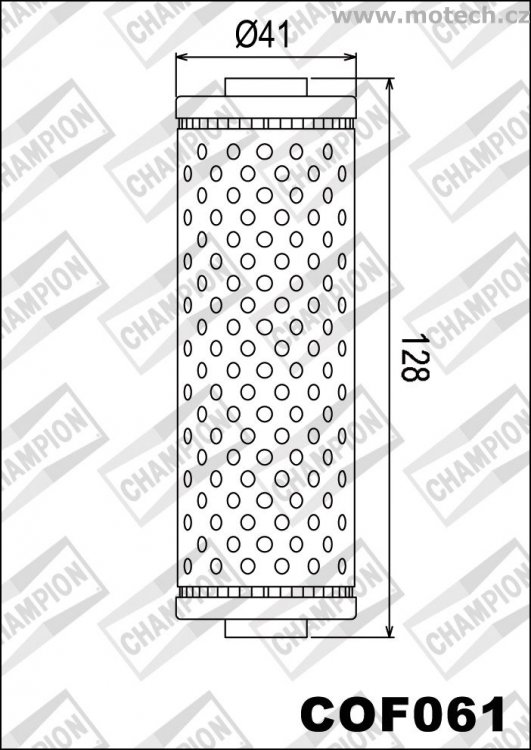 Olejový filtr CHAMPION COF061 - Kliknutím na obrázek zavřete