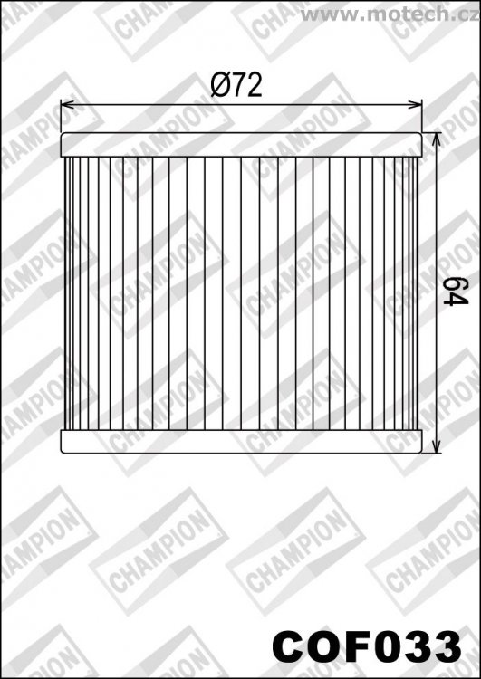 Olejový filtr CHAMPION COF033 - Kliknutím na obrázek zavřete