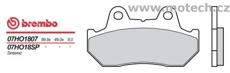 Brzdové destičky Brembo - BRM 07HO18SP - Kliknutím na obrázek zavřete