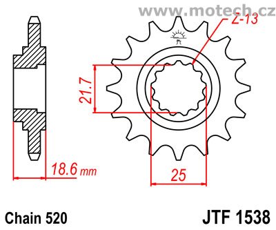 Kolečko JTF1538-15 pro: KAWASAKI Z 750 - Kliknutím na obrázek zavřete