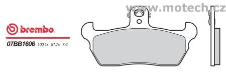 Brzdové destičky Brembo - BRM 07BB1606 - Kliknutím na obrázek zavřete
