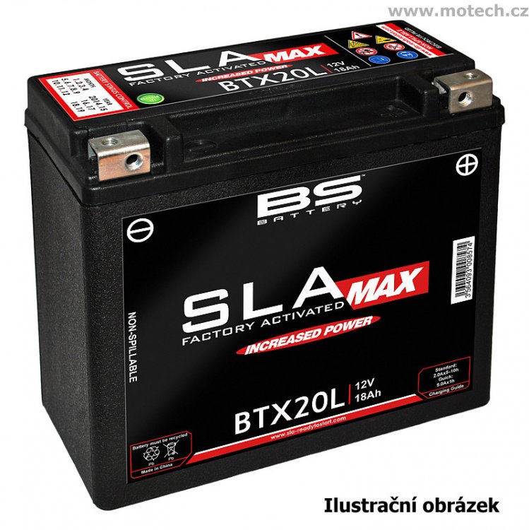 Továrně aktivovaná motocyklová baterie BB16L-B (FA) SLA MAX - Kliknutím na obrázek zavřete