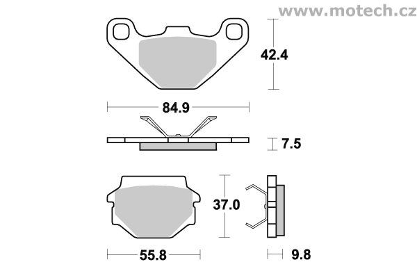 Brzdové destičky přední SBS - 692HF - Kliknutím na obrázek zavřete