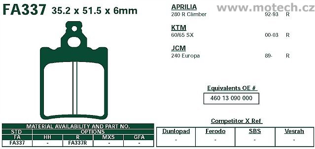 Brzdové destičky EBC - FA337R - Kliknutím na obrázek zavřete