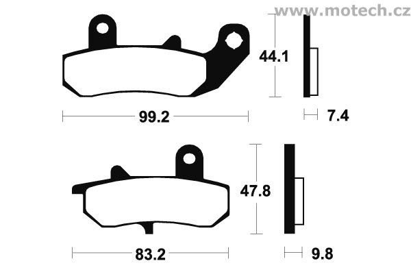 Brzdové destičky zadní Bendix - MR 135 - Kliknutím na obrázek zavřete