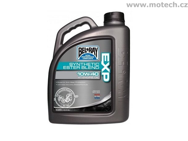 Bel Ray olej EXP Synthetic Ester Blend 4T 10W-40 - 4 litry - Kliknutím na obrázek zavřete