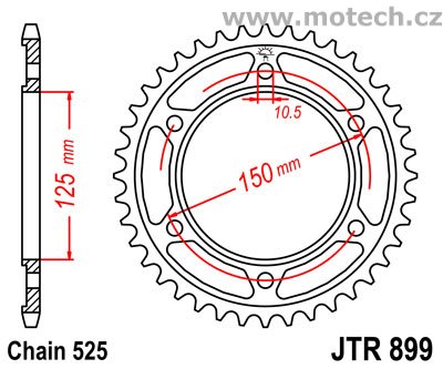Rozeta JTR899-45 pro: KTM KTM 950 Superenduro - Kliknutím na obrázek zavřete