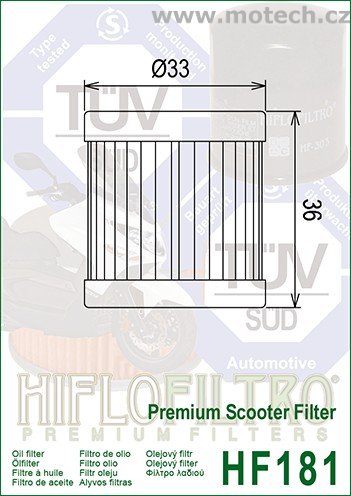Olejový filtr HF181 - Kliknutím na obrázek zavřete