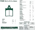 Brzdové destičky EBC - FA60