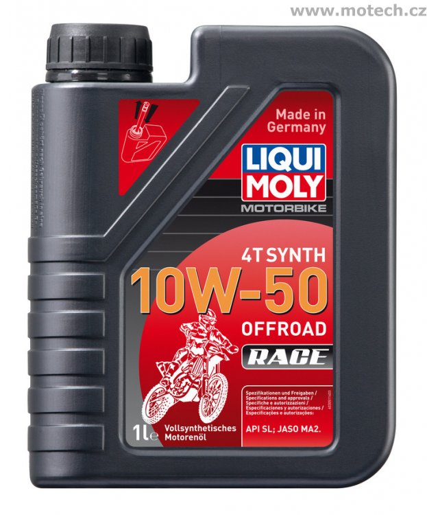 LIQUI MOLY Motorbike 4T Synth 10W-50 Offroad Race - plně syntetický motorový olej 1l - Kliknutím na obrázek zavřete