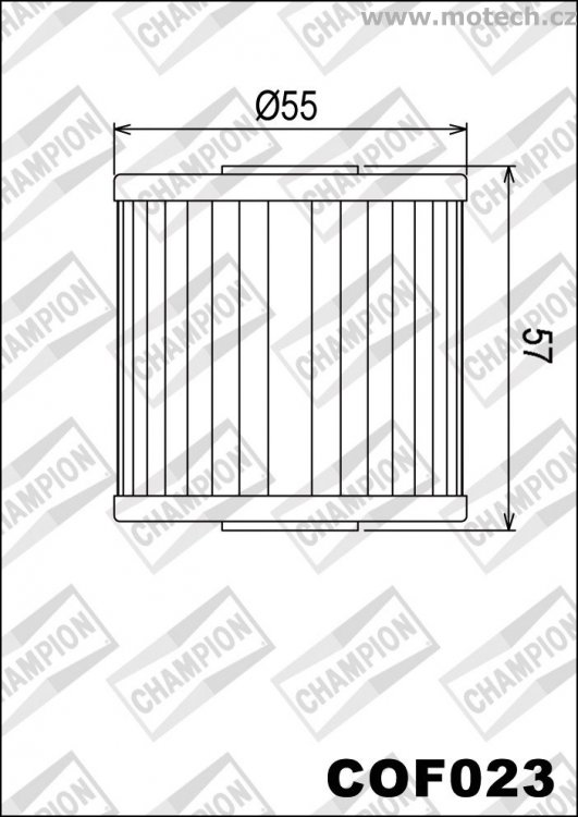 Olejový filtr CHAMPION COF023 - Kliknutím na obrázek zavřete