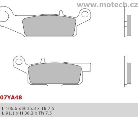Brzdové destičky Brembo - BRM 07YA48SD - Kliknutím na obrázek zavřete