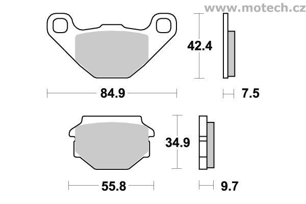 Brzdové destičky zadní SBS - 684HF - Kliknutím na obrázek zavřete