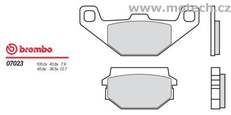 Brzdové desky Brembo - BRM 07023 - Kliknutím na obrázek zavřete