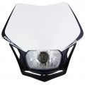 Přední maska včetně světla V-Face, RACETECH - Itálie (bílo-černá)