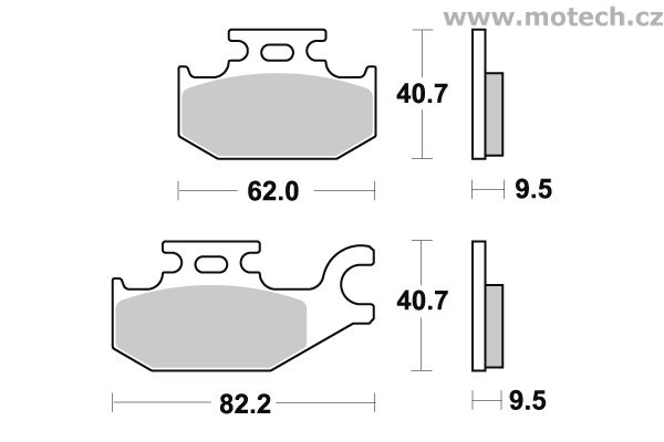 Brzdové destičky zadní SBS - 196CT - Kliknutím na obrázek zavřete