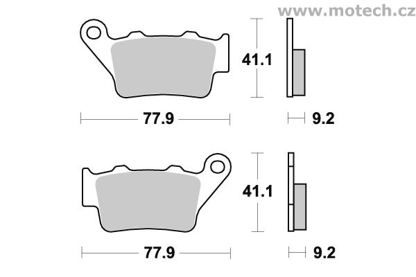 Brzdové destičky zadní SBS - 675HF - Kliknutím na obrázek zavřete