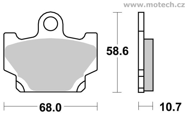 Brzdové destičky zadní SBS - 550HF - Kliknutím na obrázek zavřete
