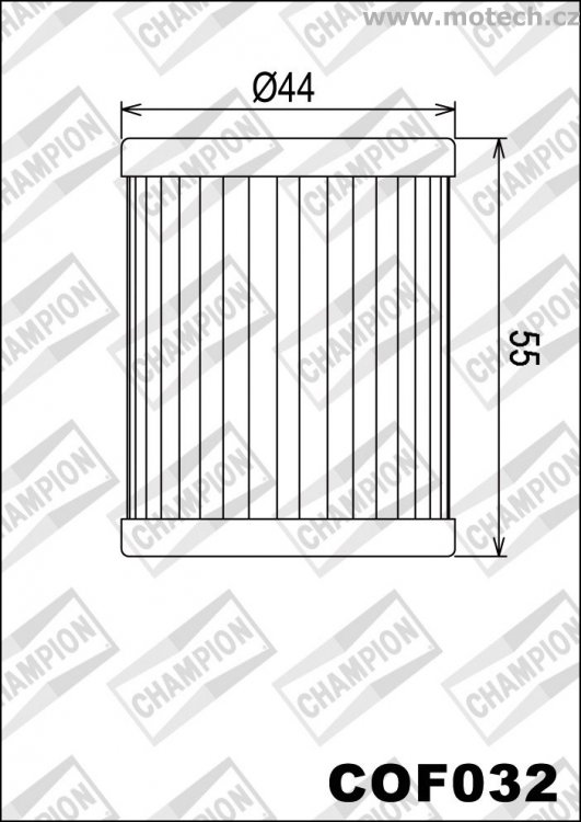 Olejový filtr CHAMPION COF032 - Kliknutím na obrázek zavřete