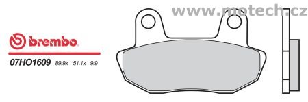 Brzdové destičky Brembo - BRM 07HO1609 - Kliknutím na obrázek zavřete