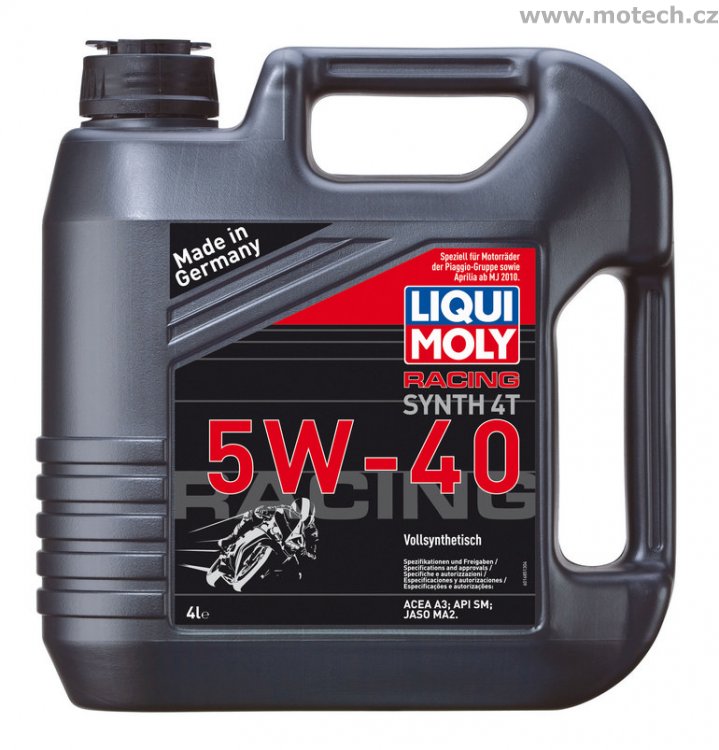 LIQUI MOLY Motorbike 4T Synth 5 W-40 Race - plně syntetický motorový olej 4l - Kliknutím na obrázek zavřete