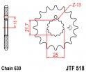 Kolečko JTF518-13 pro: KAWASAKI GPZ 750