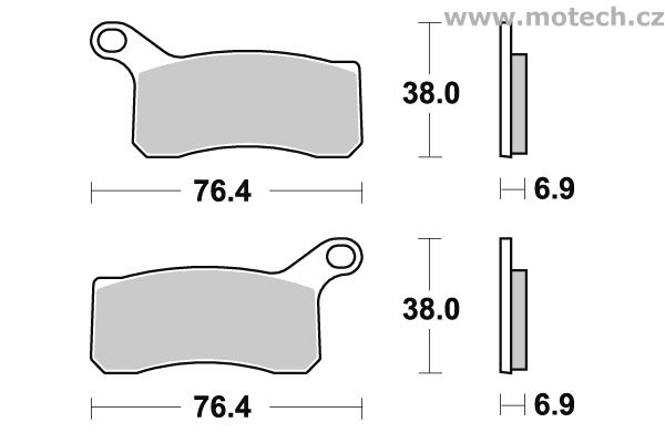 Brzdové destičky přední SBS - 866SI - Kliknutím na obrázek zavřete