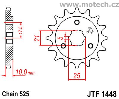 Kolečko JTF1448-15 pro: SUZUKI DR 800 DID525 - Kliknutím na obrázek zavřete