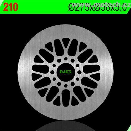 Brzdový kotouč NG 210 - pevný - Kliknutím na obrázek zavřete