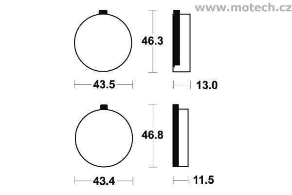 Brzdové destičky přední Bendix - MA 38 - Kliknutím na obrázek zavřete