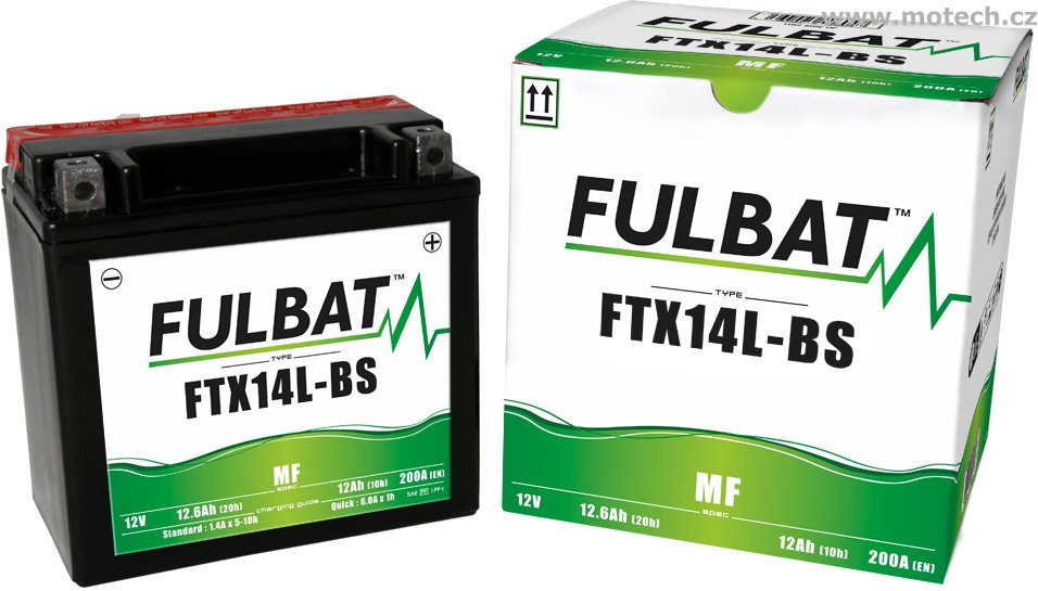 Bezúdržbová baterie FULBAT FTX14L-BS (YTX14L-BS) - Kliknutím na obrázek zavřete