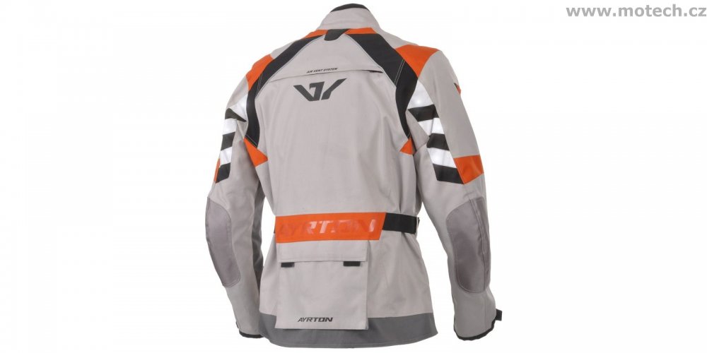 Textilní bunda Ayrton Fuel šedá/oranžová - Kliknutím na obrázek zavřete