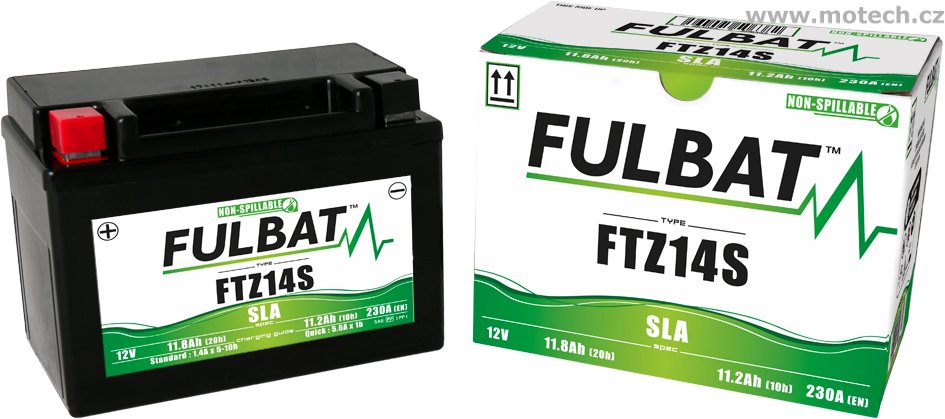 Továrně aktivovaná baterie FULBAT FTZ14S (YTZ14S) - Kliknutím na obrázek zavřete
