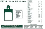 Brzdové destičky EBC - FA116
