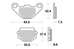 Brzdové destičky přední SBS - 135CT