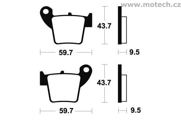 Brzdové destičky zadní Bendix - MO 277 - Kliknutím na obrázek zavřete