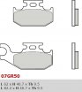 Brzdové destičky Brembo - BRM 07GR50SX