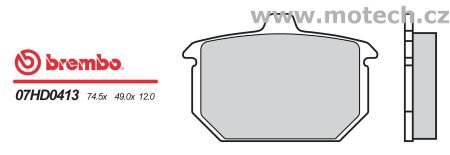 Brzdové destičky Brembo - BRM 07HD0413 - Kliknutím na obrázek zavřete