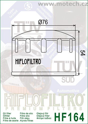 Olejový filtr HF164 - Kliknutím na obrázek zavřete
