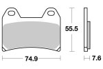 Brzdové destičky přední SBS - 727HS