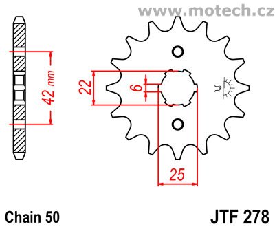 Kolečko JTF278-16 pro: HONDA CB 400N (A/T/F) - Kliknutím na obrázek zavřete