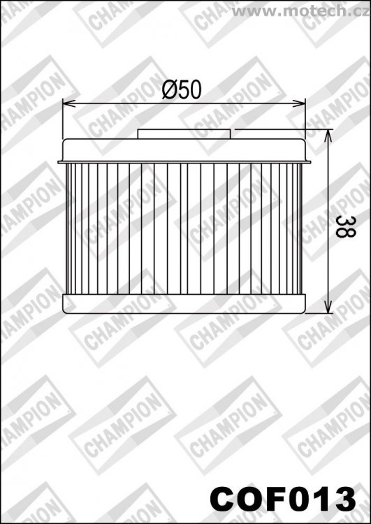 Olejový filtr CHAMPION COF013 - Kliknutím na obrázek zavřete