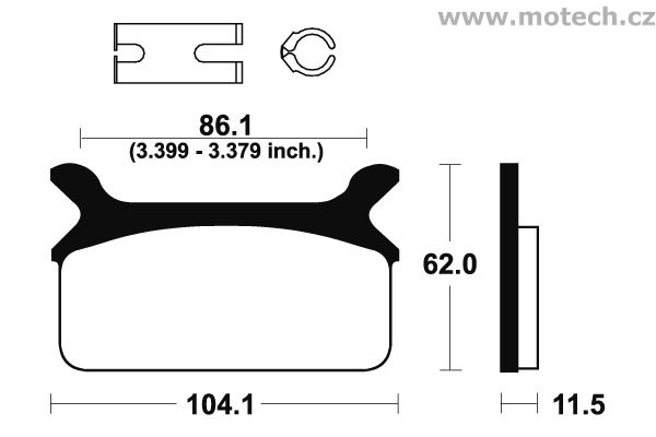 Brzdové destičky zadní Bendix - MR 168 - Kliknutím na obrázek zavřete