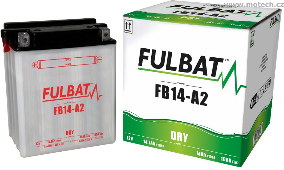 Konvenční baterie FULBAT FB14-A2 (YB14-A2) - Kliknutím na obrázek zavřete