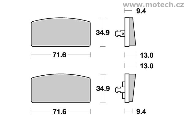 Brzdové destičky přední SBS - 520HF - Kliknutím na obrázek zavřete
